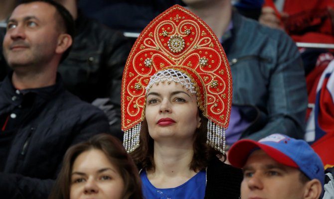 Болельщица сборной России.