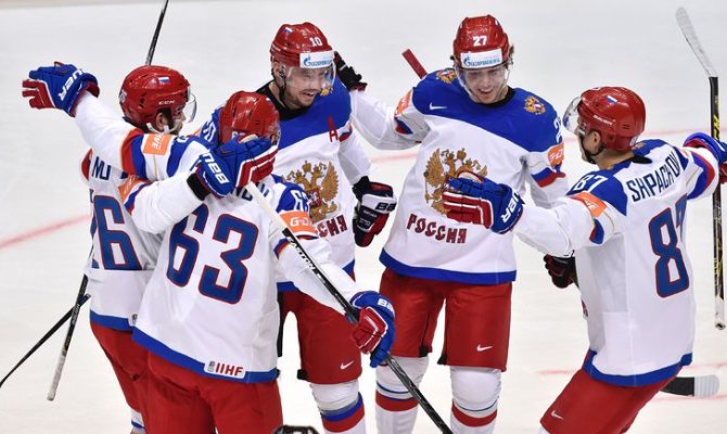 Сборная России одержала победу над Казахстаном в матче группового турнира ЧМ-2016 — 6:4.